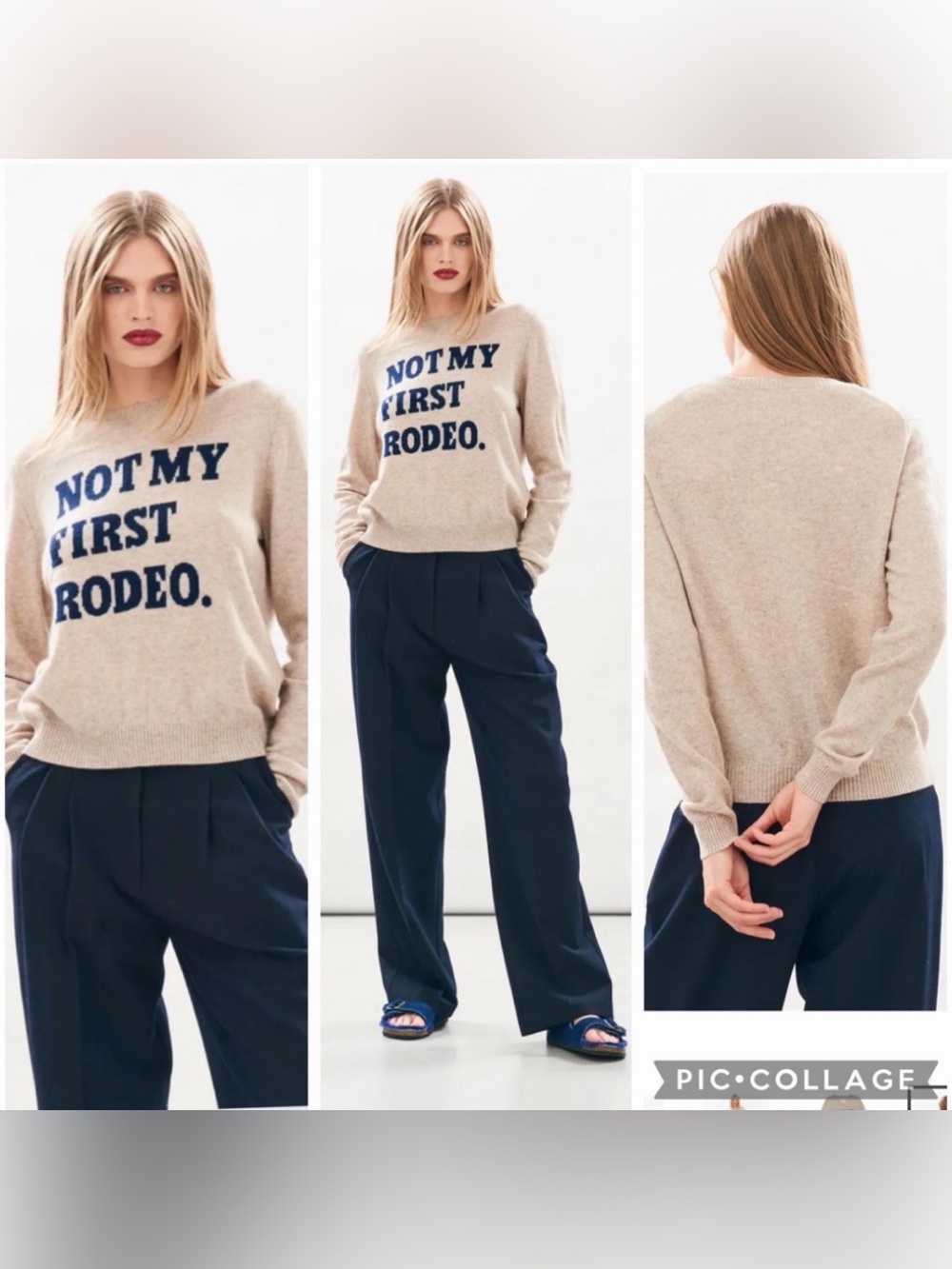 Jumper Not My First Rodeo Cashmere Sweater Size Small